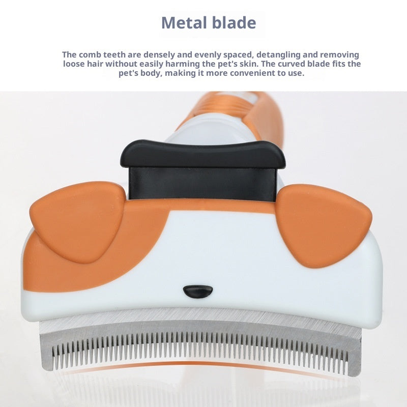 HKM-1835837 Pet Comb Hair Knife for Dogs - Available in Sundial Yellow, Copper Green, and Peace Blue