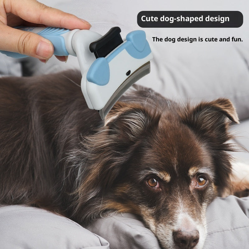 HKM-1835837 Pet Comb Hair Knife for Dogs - Available in Sundial Yellow, Copper Green, and Peace Blue