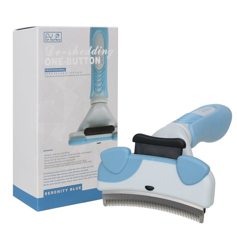 HKM-1835837 Pet Comb Hair Knife for Dogs - Available in Sundial Yellow, Copper Green, and Peace Blue