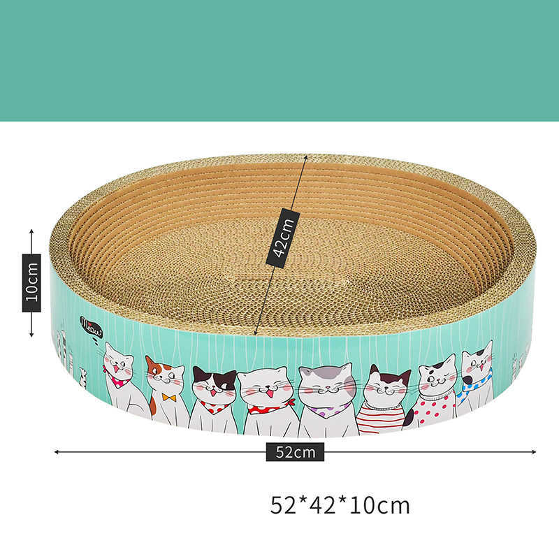HKM-1836221 Round Corrugated Cat Scratch Board in Bowl Shape - Multiple Sizes Available