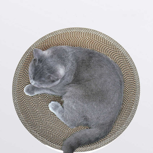 HKM-1836221 Round Corrugated Cat Scratch Board in Bowl Shape - Multiple Sizes Available