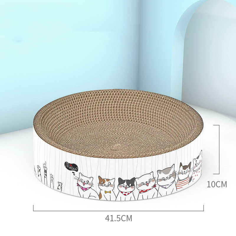 HKM-1836221 Round Corrugated Cat Scratch Board in Bowl Shape - Multiple Sizes Available