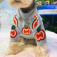 HKM-183635 Padded Fashion Minimalist Sweater for Dogs and Cats in Blue, Jacquard Style