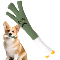 HKM-1837501 Vegetable Dog Chew Toys - Cartoon Onion & Eggplant Teething Latex Toy for Puppies