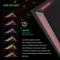 HKM-183763 Adjustable Height RGB Gaming Desk for PC, Modern Computer Table with LED Lighting