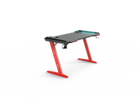HKM-183763 Adjustable Height RGB Gaming Desk for PC, Modern Computer Table with LED Lighting
