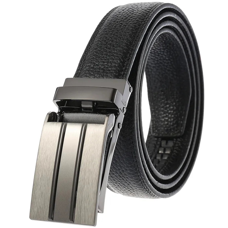 HKM-183763 Genuine Leather Automatic Buckle Belt for Versatile Styling and Comfort