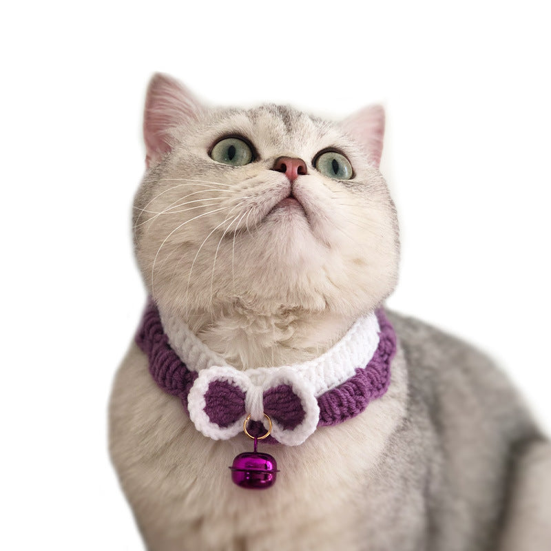 HKM-1838013 Stylish Unisex Bow Tie Pet Collar for Cats and Small Dogs