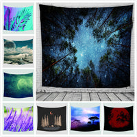 HKM-183891 Geometric Abstract Polyester Tapestries for Modern Bedroom Decor - Multiple Sizes Available