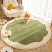 HKM-183955 Circular Cashmere Carpet with Cartoon Anime Patterns, Multiple Sizes Available, Soft and Easy to Clean