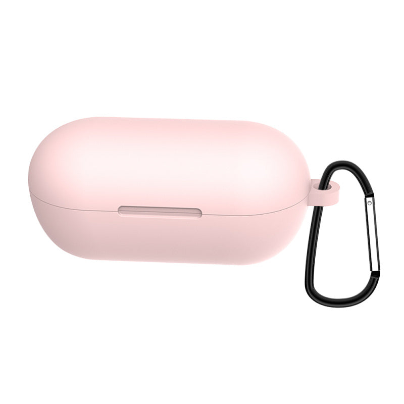 HKM-183955 Silicone Protective Case for Haylou/Hey I GT1/GT1 Plus Bluetooth Headset with Anti-Lost Buckle