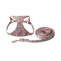 HKM-1839805 Floral Series Pet Harness with Leash in Multiple Colors and Styles