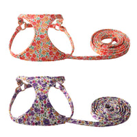 HKM-1839805 Floral Series Pet Harness with Leash in Multiple Colors and Styles