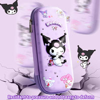 HKM-184019 Cute Kawaii Kuromi Leather Pencil Case for School and Stationery Supplies