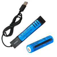 HKM-184083 3000mAh 3.7V Li-ion Rechargeable Battery & USB Charger for Flashlights and Portable Devices