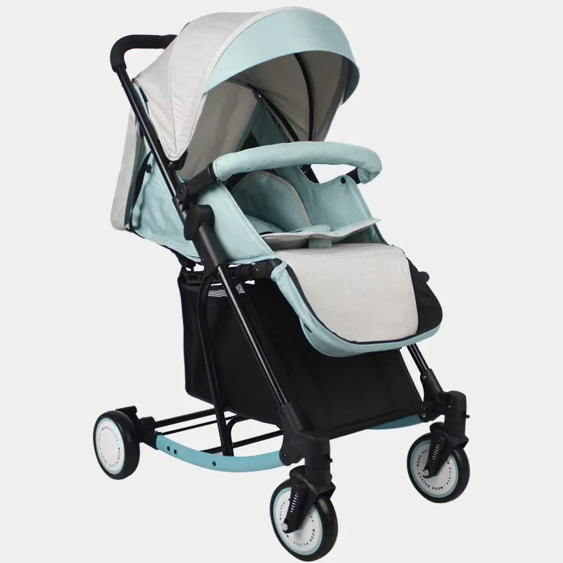 HKM-184083 Lightweight One-Hand Quick Fold Travel System Stroller with Self-Standing Feature for Newborns