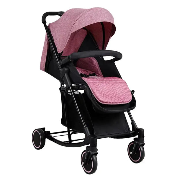 HKM-184083 Lightweight One-Hand Quick Fold Travel System Stroller with Self-Standing Feature for Newborns