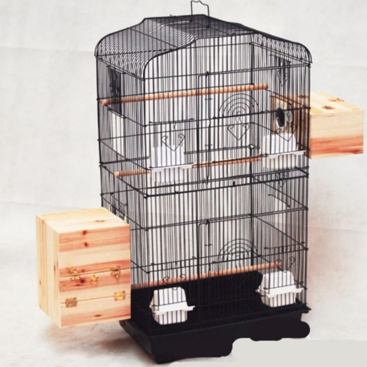 HKM-184147 Portable Wire Bird Cage for Small and Medium Parrots with Accessories, Removable Bottom Mesh for Easy Cleaning