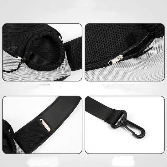 HKM-1842237 Pet Carrier Shoulder Bag - Durable Polyester, Medium Hardness, Holds Up to 7.5 kg, Available in Small and Large Sizes