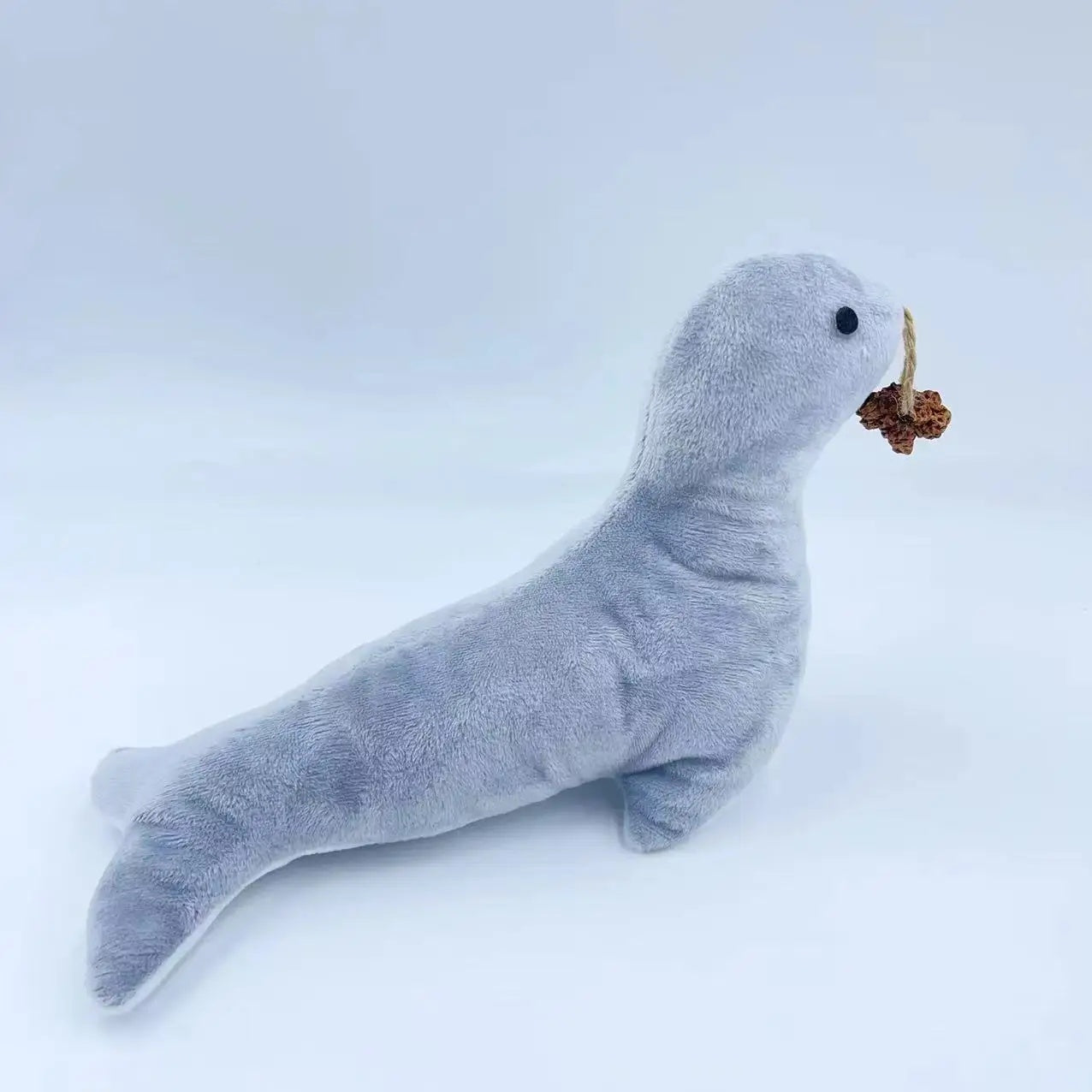 HKM-1843261 Cat Plush Sea Lion Toy with Bell Sound, Catnip & Dental Grinding Features