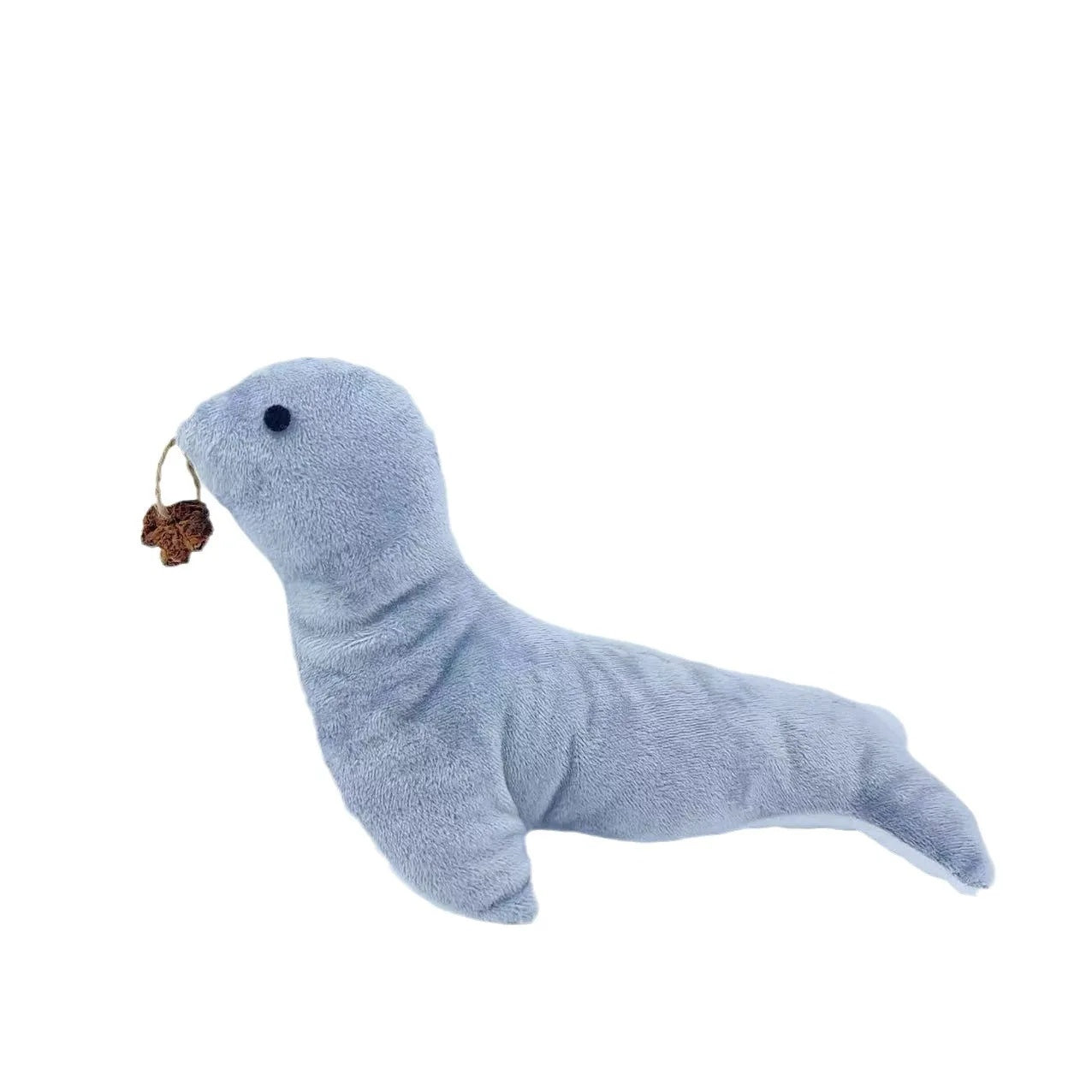 HKM-1843261 Cat Plush Sea Lion Toy with Bell Sound, Catnip & Dental Grinding Features