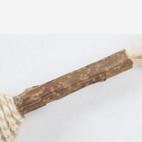 HKM-1844413 Cat Toy with Feather, Hemp Rope, and Wooden Ball for Nibbling and Play