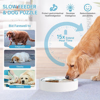 HKM-1845949 Interactive Slow Feeder Dog Bowl with Maze Design for Healthy Eating Habits