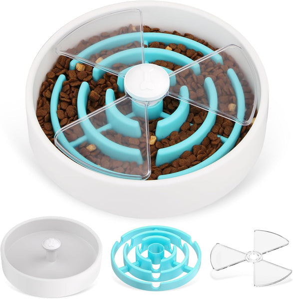 HKM-1845949 Interactive Slow Feeder Dog Bowl with Maze Design for Healthy Eating Habits