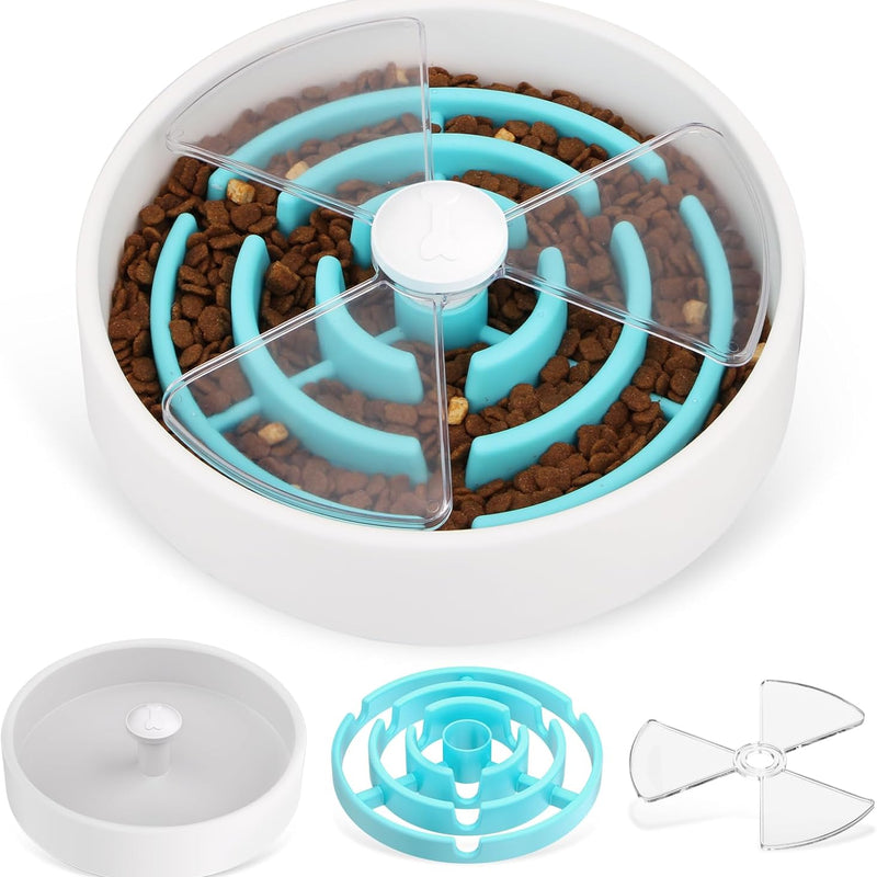 HKM-1845949 Interactive Slow Feeder Dog Bowl with Maze Design for Healthy Eating Habits