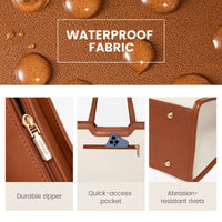 HKM-184595 Stylish Leather Laptop Tote Bag for 15.6 Inch Computers - Professional Women's Briefcase