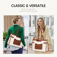 HKM-184595 Stylish Leather Laptop Tote Bag for 15.6 Inch Computers - Professional Women's Briefcase