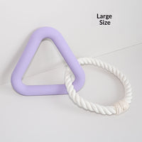 HKM-1846589 Triangle Tug-of-War Toy for Pets - Foam TPR Cotton Rope Molar Chew 13.5cm