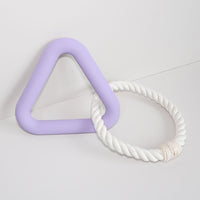 HKM-1846589 Triangle Tug-of-War Toy for Pets - Foam TPR Cotton Rope Molar Chew 13.5cm