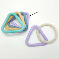 HKM-1846589 Triangle Tug-of-War Toy for Pets - Foam TPR Cotton Rope Molar Chew 13.5cm