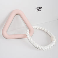 HKM-1846589 Triangle Tug-of-War Toy for Pets - Foam TPR Cotton Rope Molar Chew 13.5cm