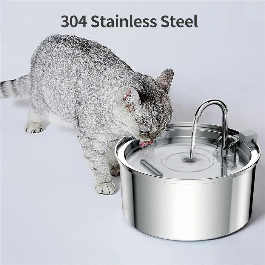 HKM-184659 Automatic Stainless Steel 3.2L Pet Water Fountain Dispenser for Dogs and Cats