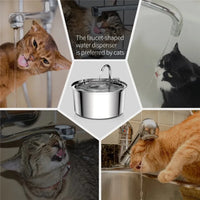 HKM-184659 Automatic Stainless Steel 3.2L Pet Water Fountain Dispenser for Dogs and Cats