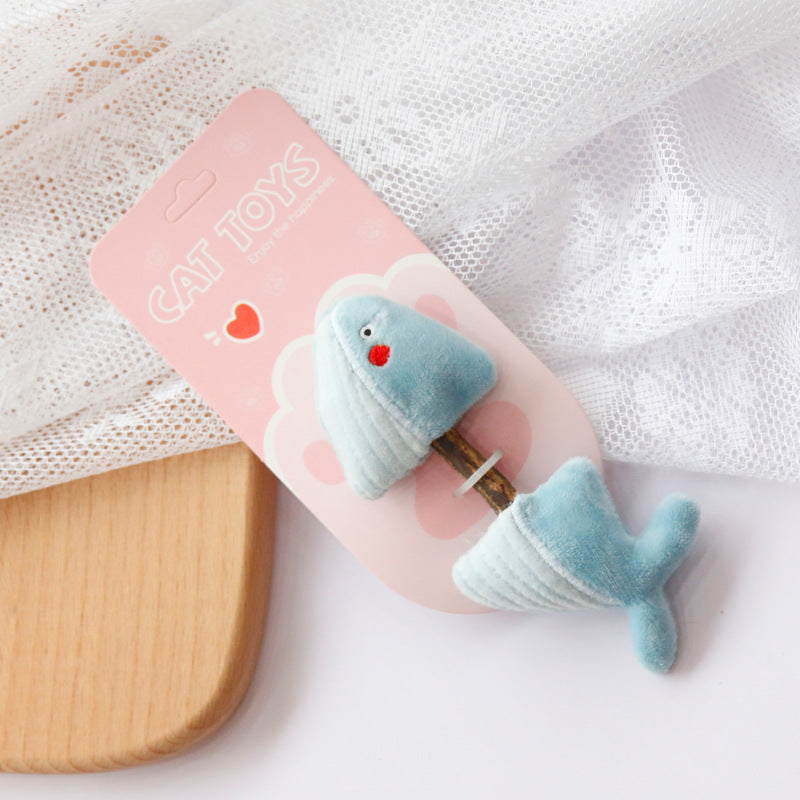 HKM-1847357 Molar Rod Cat Toys for Teeth Cleaning - Crocodile, Pig, Blue Whale, Giraffe, Crayfish Colors