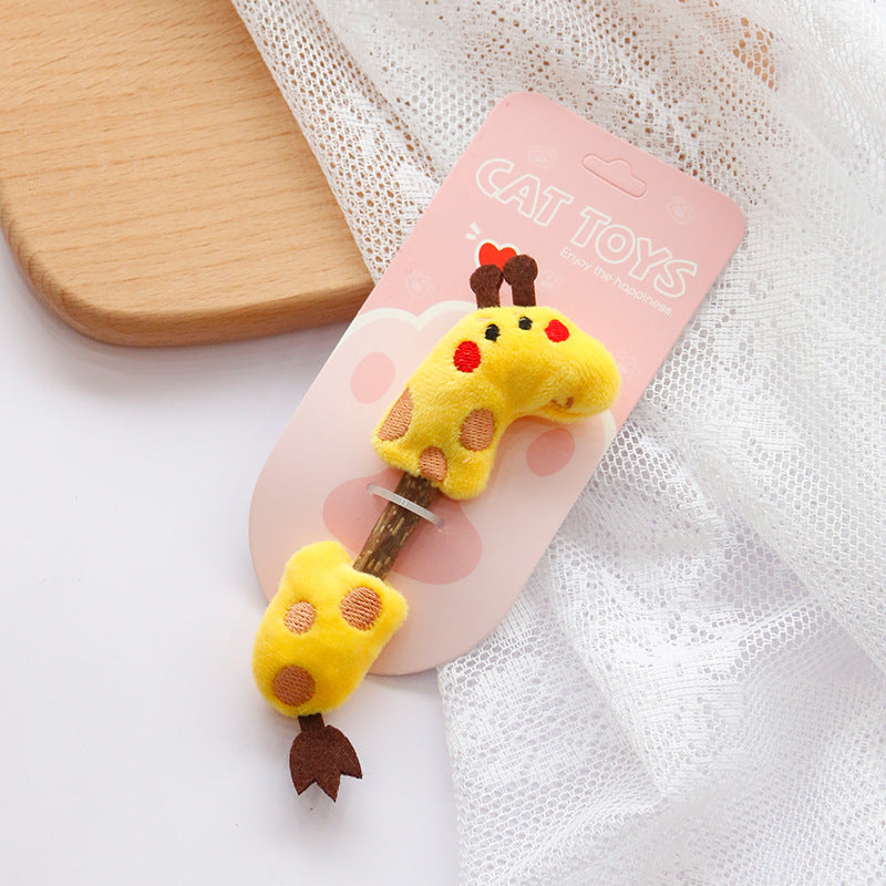 HKM-1847357 Molar Rod Cat Toys for Teeth Cleaning - Crocodile, Pig, Blue Whale, Giraffe, Crayfish Colors
