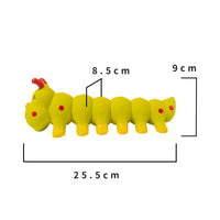 HKM-1849021 Caterpillar Rubber Dog Chew Toy for Small to Medium Dogs - Interactive Anxiety Relief Toy