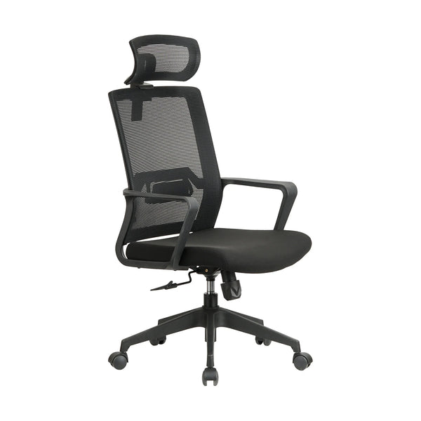 HKM-184915 Ergonomic Height Adjustable Mesh Office Chair with High Back and Headrest