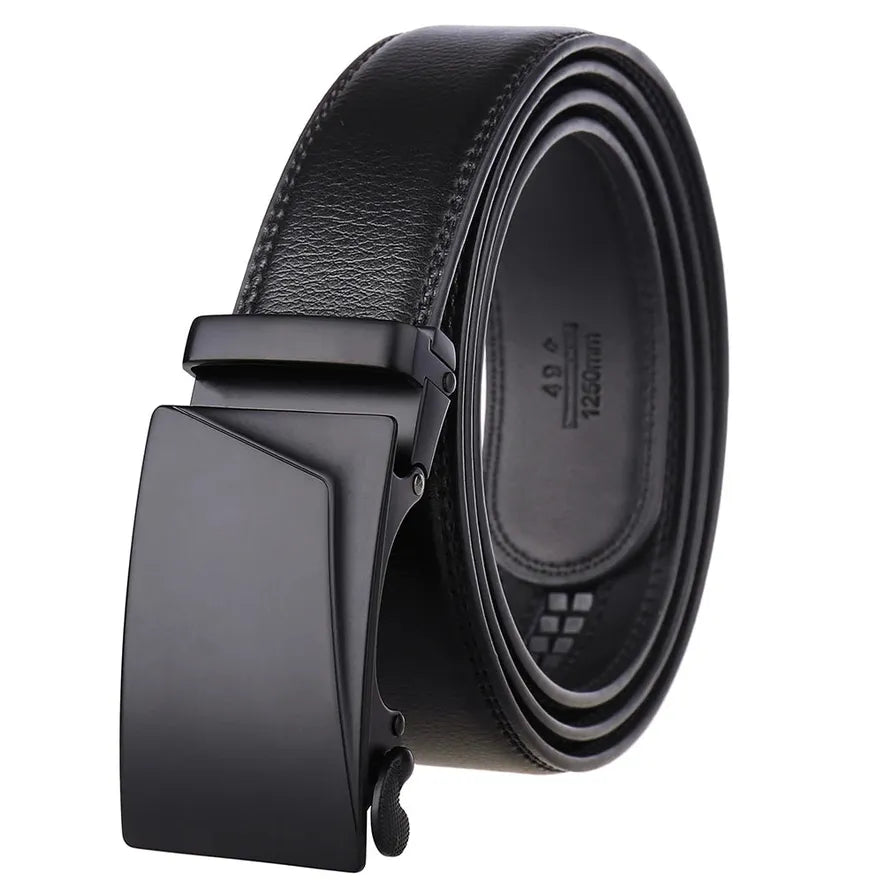 HKM-184915 Men's Leather Automatic Buckle Belt - Model LY36-21726-1