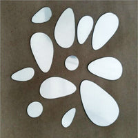 HKM-184979 3D Stereo Mirror Cobblestone Wall Stickers - Acrylic Decorative Wall Paste