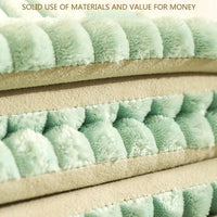 HKM-1851581 Cozy Winter Dog House with Double Door Curtain - Available in Small, Medium, and Large Sizes