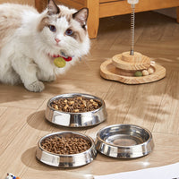 HKM-1851709 Durable Stainless Steel Pet Bowl - Anti-Spill, Non-Slip, Easy to Clean