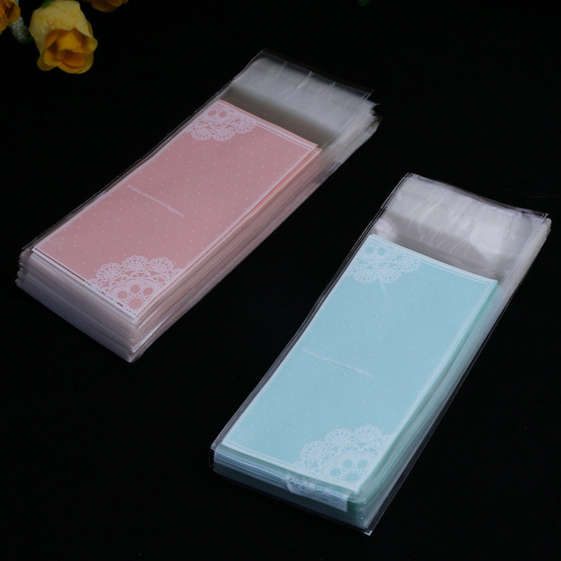 HKM-185171 Self-Adhesive Cosmetic Packaging Bags – Set of 100 in Pink and Blue Variants