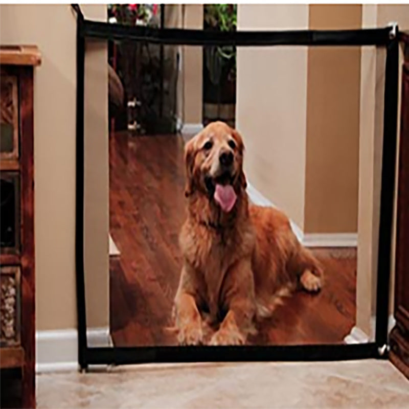 HKM-185235 Portable Folding Pet Safety Fence - Lightweight Mesh Barrier for Indoors & Outdoors, Easy Pass-through Design