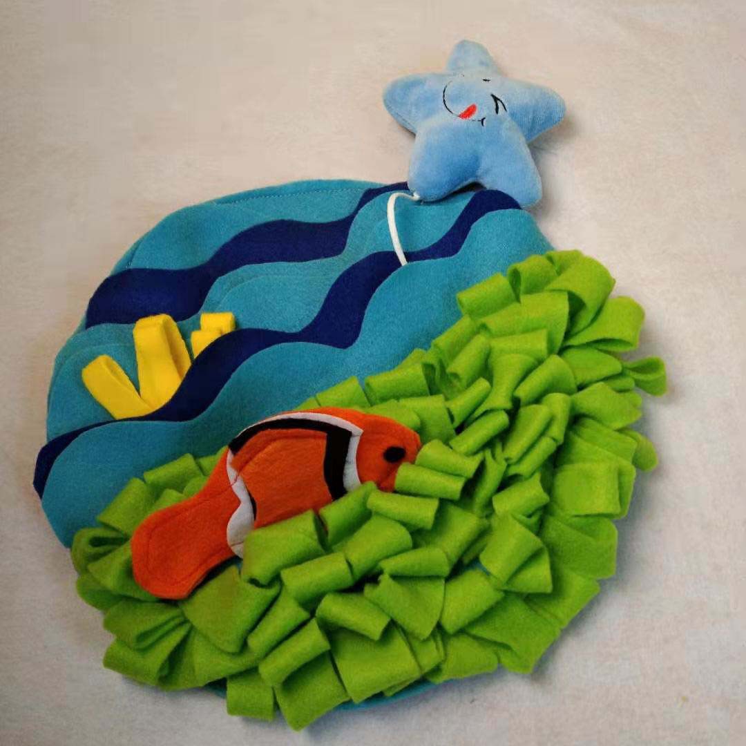HKM-1853373 Vocal Sniffing Mat for Pet Training - Blue and Green Options Available