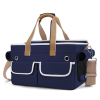 HKM-1853757 Portable Pet Backpack for Outdoor Use - Breathable, Medium-Hard Canvas Design with Large Capacity