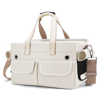 HKM-1853757 Portable Pet Backpack for Outdoor Use - Breathable, Medium-Hard Canvas Design with Large Capacity